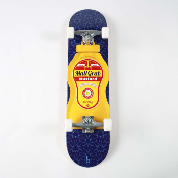 Mall-Grab Mustard Complete Skateboard from Braille Skateboarding at Braille Skateboarding World