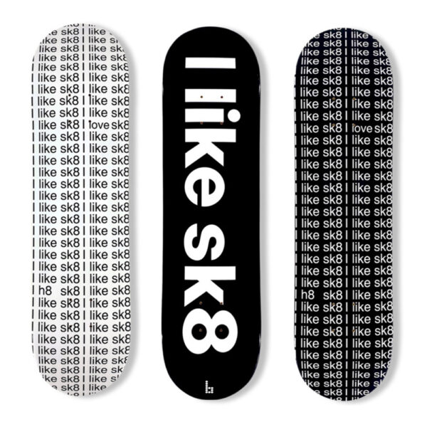 The I Like Sk8 Skateboard Deck Bundle from Braille Skateboarding World