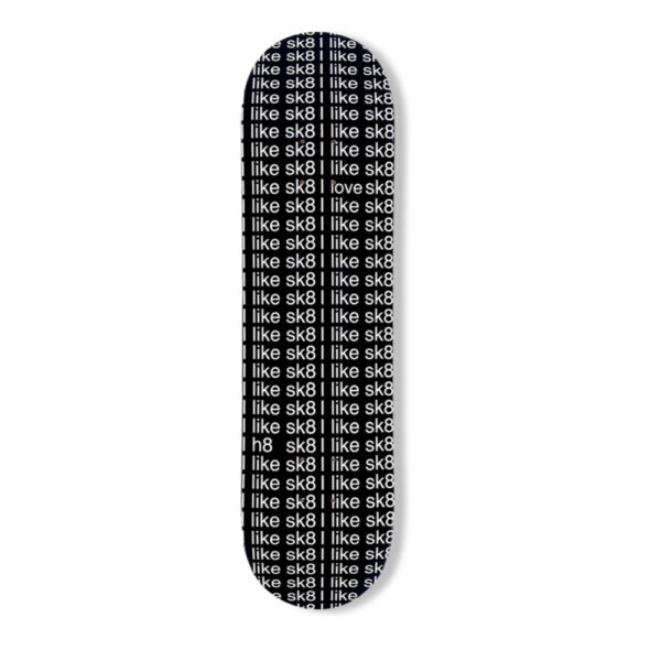 I Like Sk8 Unlimited Black Skateboard Deck from Braille Skateboarding World