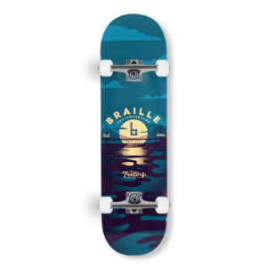 The Reimagined Classics Bay Blue Complete Skateboard from Braille Skateboarding World