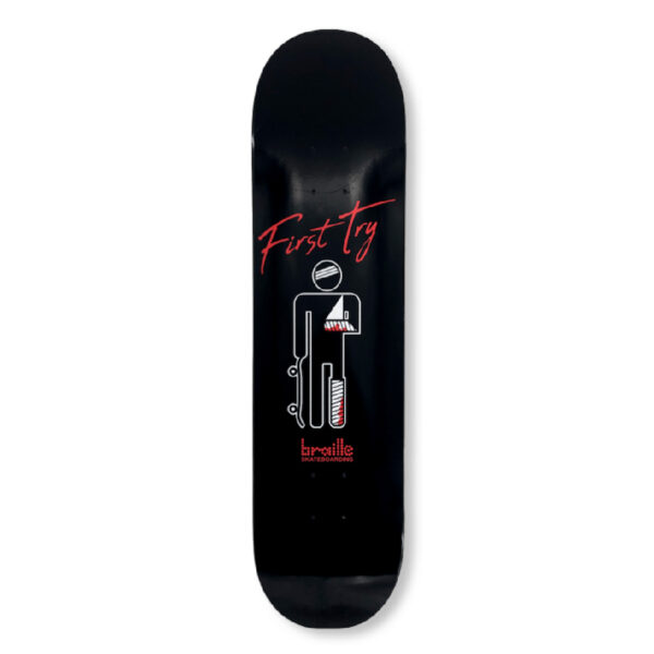 The Reimagined Classics Broken Arm Black Skateboard Deck from Braille Skateboarding
