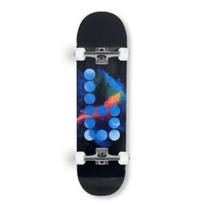 The Reimagined Classics Midnight B Complete Skateboard from Braille Skateboarding World