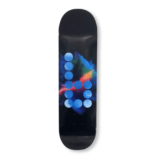 The Reimagined Classics Midnight B Skateboard Deck from Braille Skateboarding