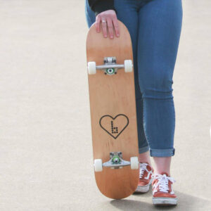 I Heart Braille Complete Skateboard from Braille Skateboarding World